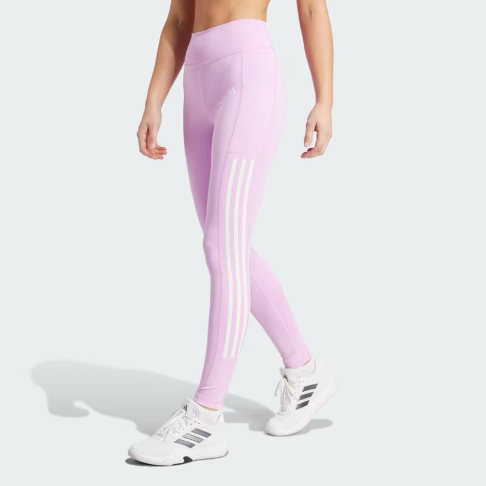 Adidas Lavender Leggings with White Stripes